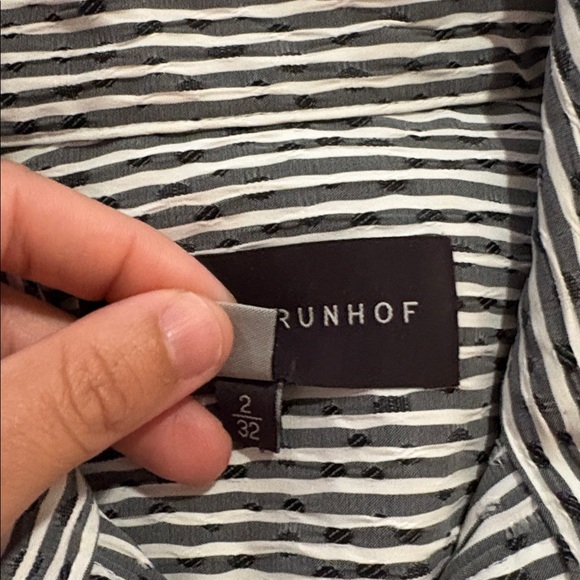 Talbot Runhof Seersucker Shirt Dress SZ US 2 EUC - Picture 8 of 8